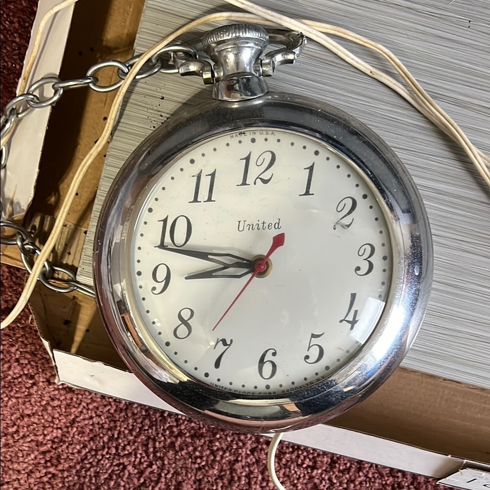 Silver Wall Clock